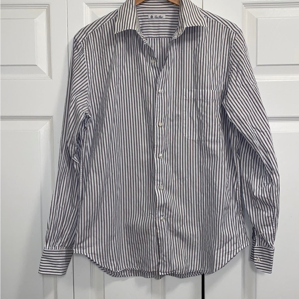 Loro Piana Patterned Button Up Dress Shirt